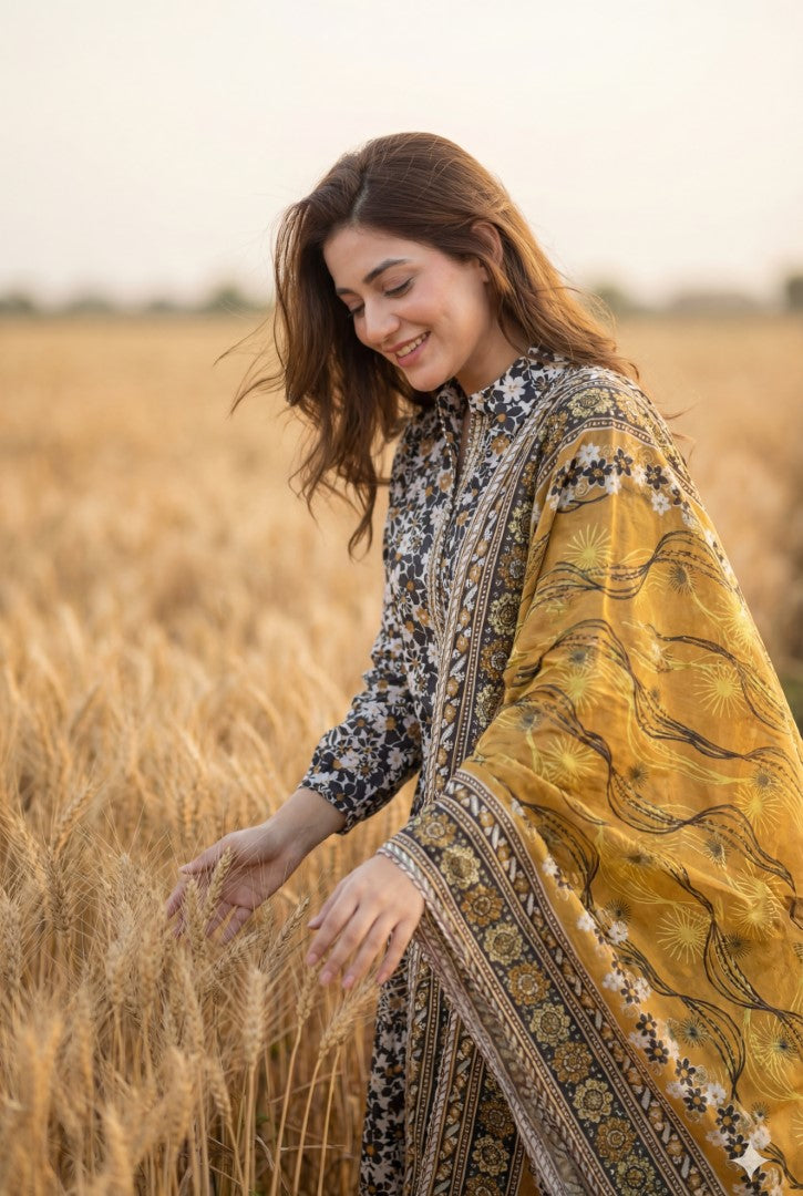 BLUEBERRY | 3 PC UNSTITCHED