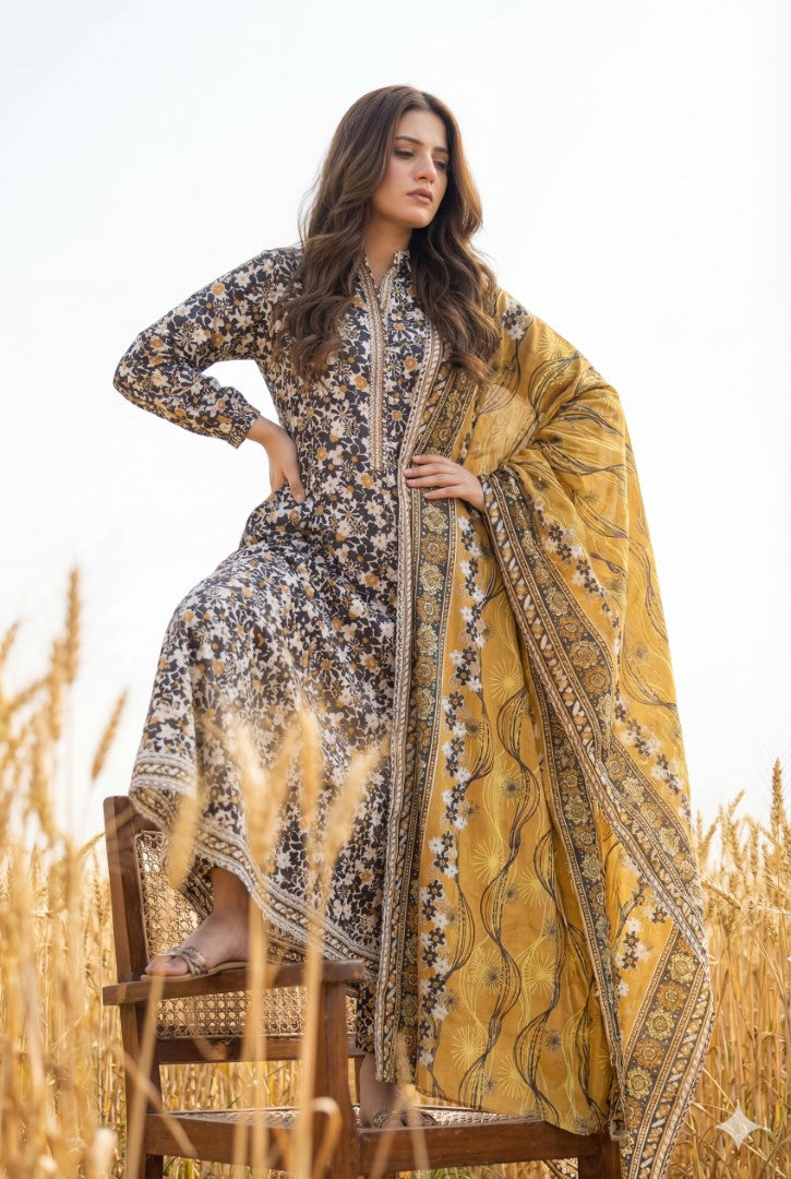 BLUEBERRY | 3 PC UNSTITCHED