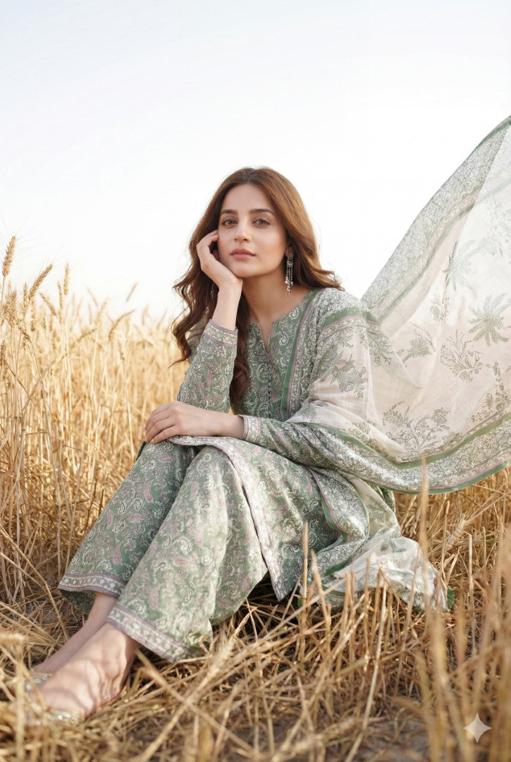 BLUEBERRY | 3 PC UNSTITCHED