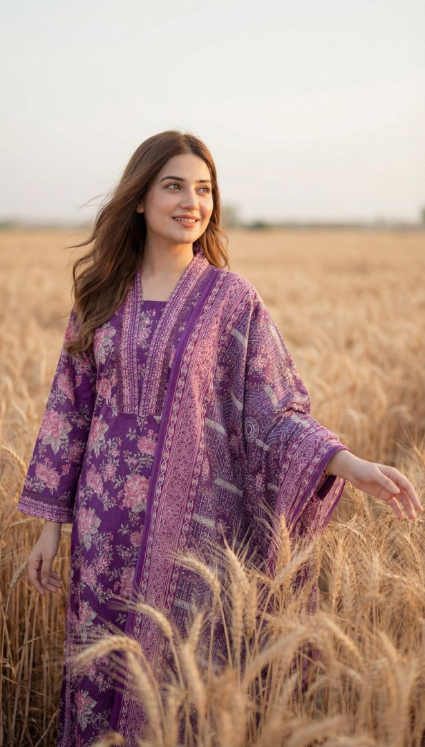 BLUEBERRY | 3 PC UNSTITCHED