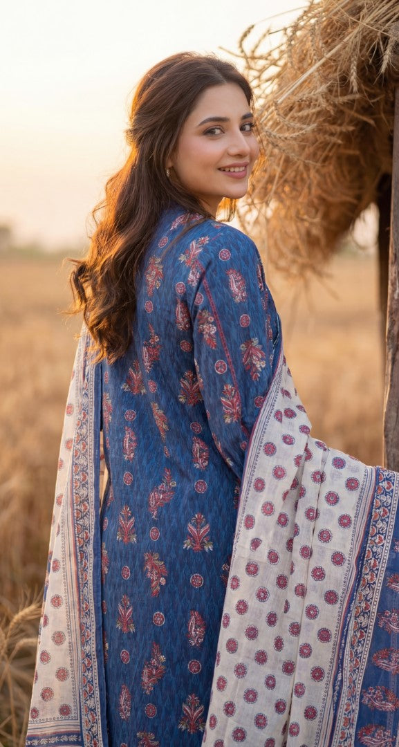 BLUEBERRY | 3 PC UNSTITCHED